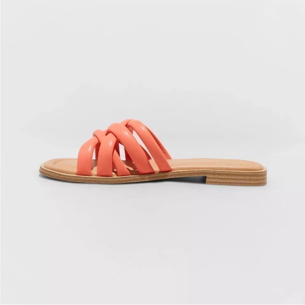 Women's Rian Slide Sandals - Universal Thread Orange - Picture 2 of 8